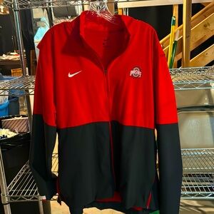 NIKE OHIO STATE BUCKEYES MENS RED PLAYER LIGHT WEIGHT JACKET XL
